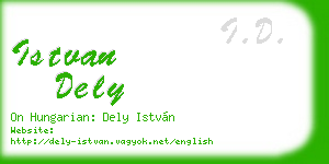 istvan dely business card